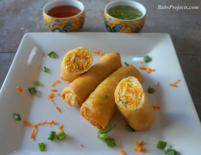 Vegetable Spring Roll Recipe - Quick and Easy - Babs Projects