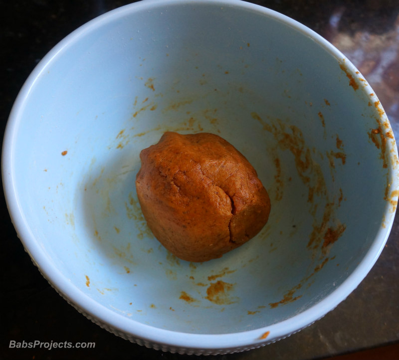 Kara Kaddi Dough in a big Blue Bowl